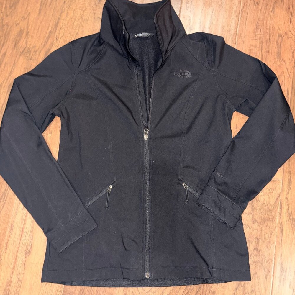 The North Face Black Softshell Jacket Zip Up Ligh… - image 1